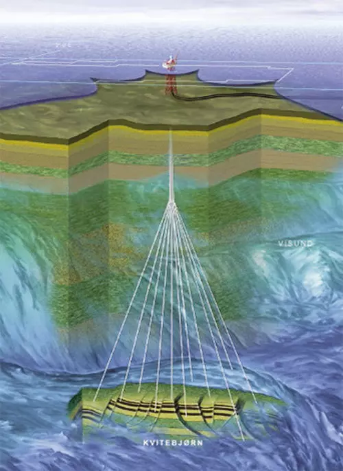 illustration of drilling tool on kvitebjørn oil platform