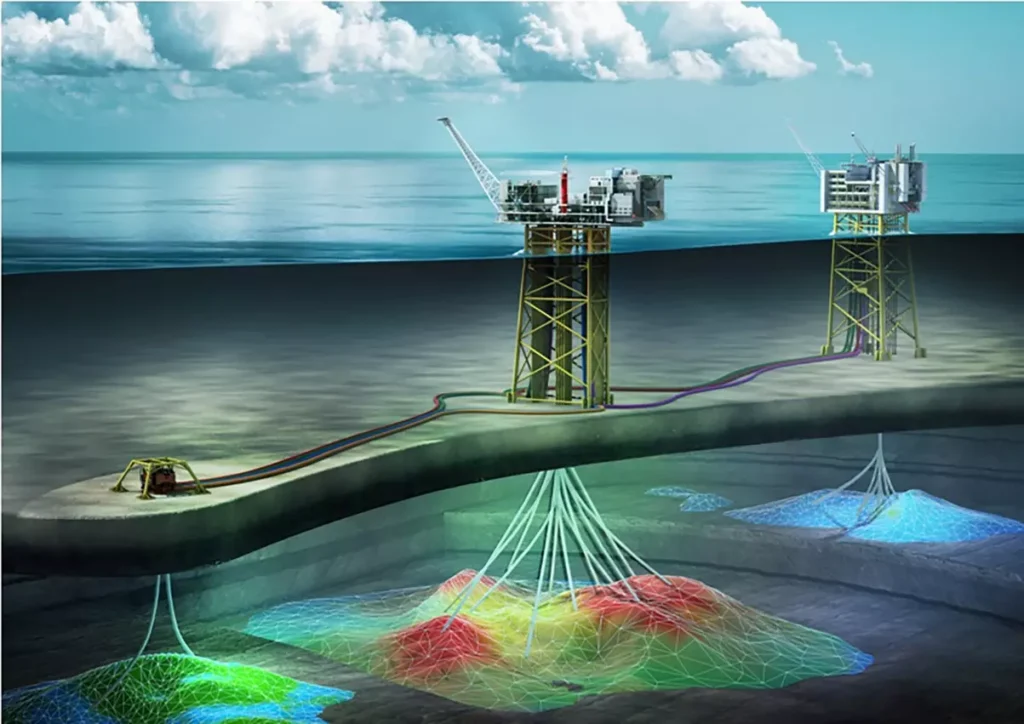 visual representation of drilling setup on Ivar Aasen oil field